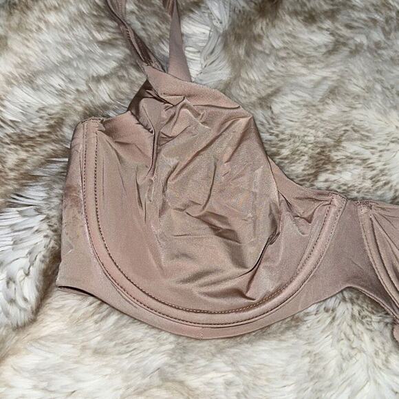 CUUP Underwire Tan Neutral Satin Feel Bra | Size 30G - Picture 3 of 8